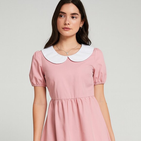 Allegra K Dresses & Skirts - Allegra K Pink Peter Pan Collar Coquette Dress NWT Women’s Size Large